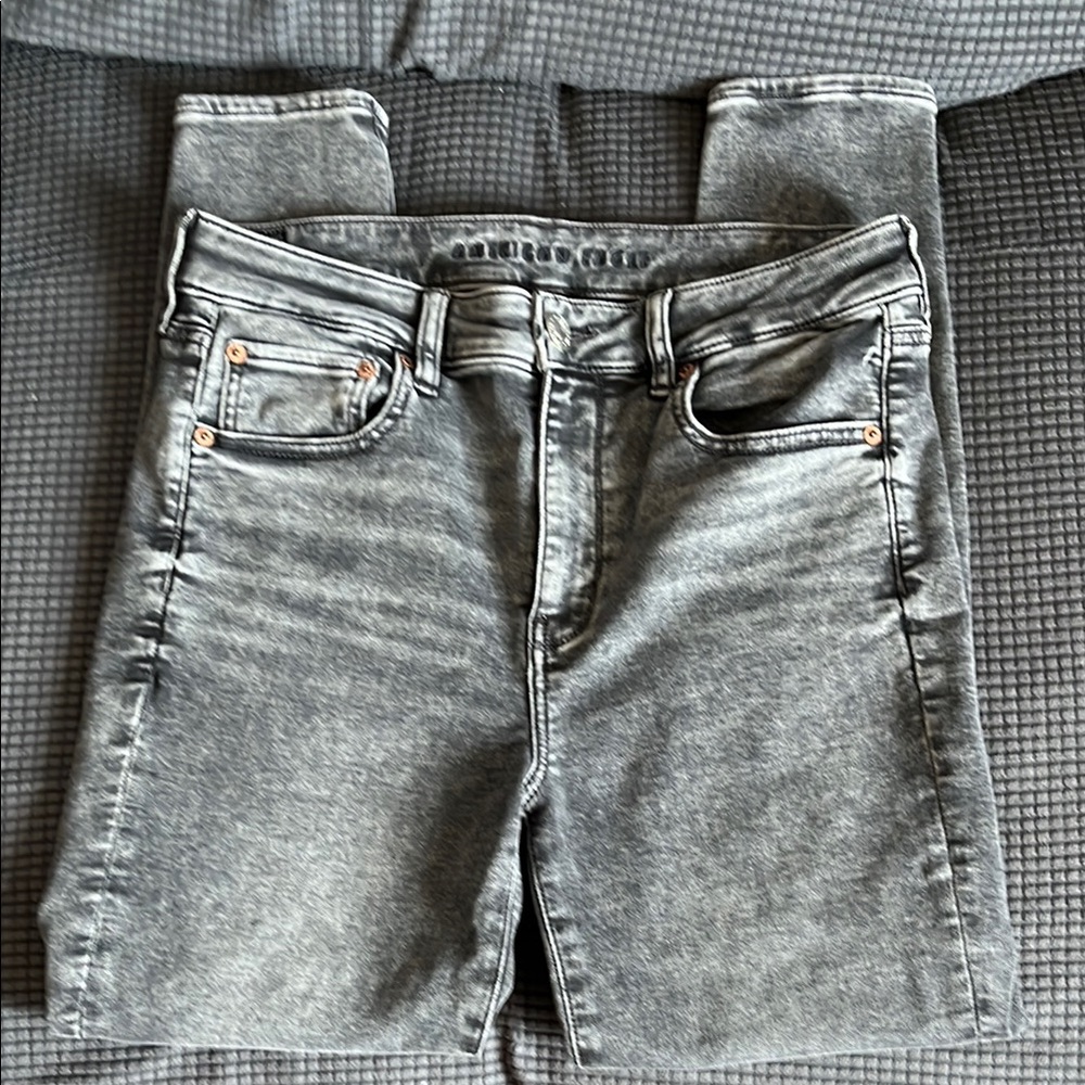 American Eagle Outfitters Soft Knit Gray Hi-Rise Jeggings